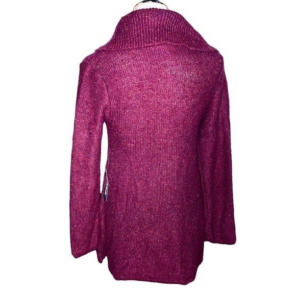Modcloth Playing it Cowl Tunic Sweater Burgundy Size Small - Picture 2 of 9